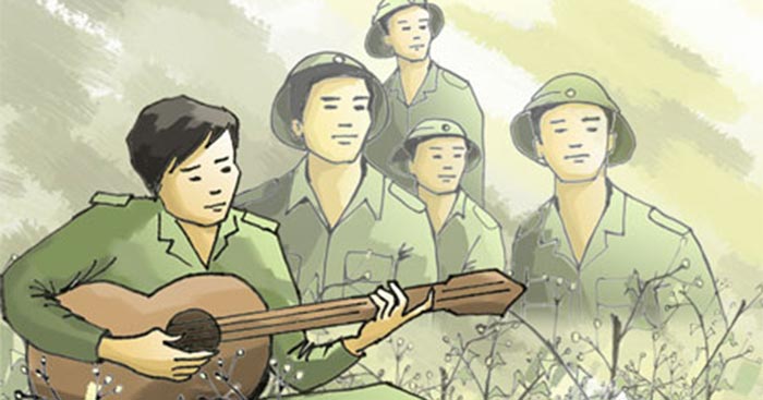 Bài thơ: Bài thơ về tiểu đội xe không kính Sáng tác năm 1969, in trong tập Vầng trăng và quầng lửa