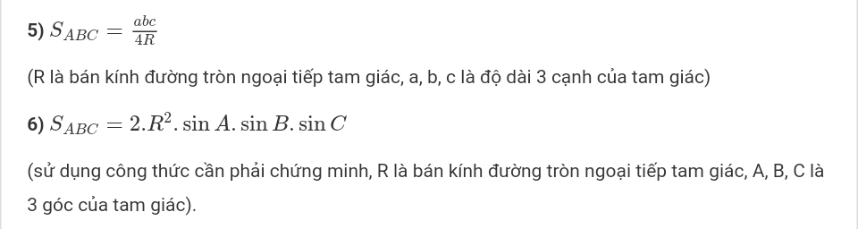 Công thức tính diện tích tam giác, hình tròn, hình vuông, hình chữ nhật, hình thang, hình bình hành-3