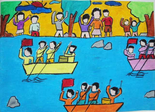 Tranh vẽ lễ hội Việt Nam