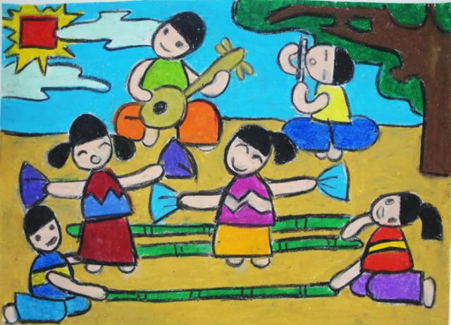 Tổng hợp tranh vẽ đề tài lễ hội đẹp nhất