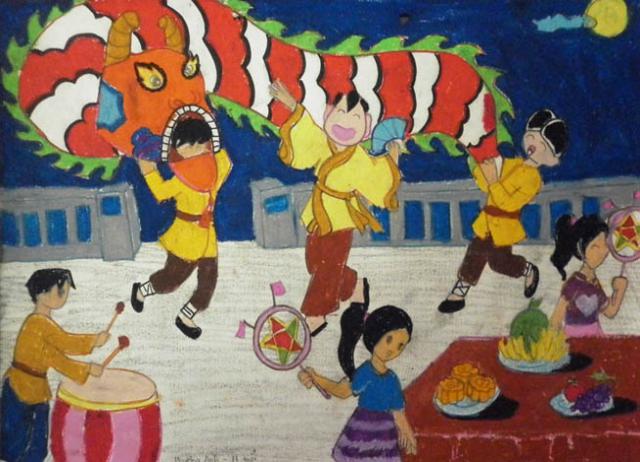 Tranh vẽ lễ hội Việt Nam