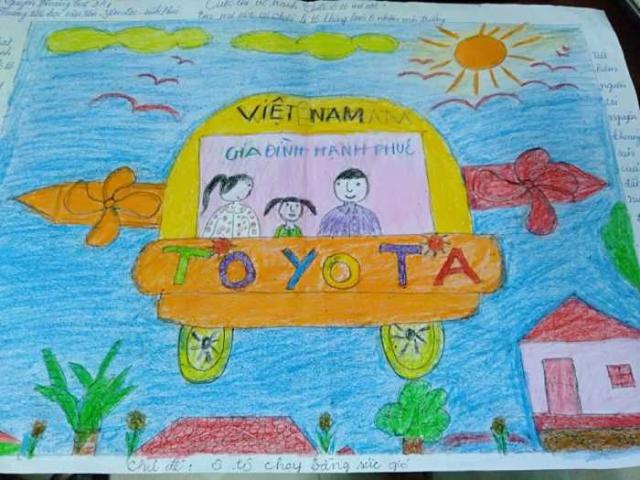 Tranh ve Chiec o to mo uoc 14