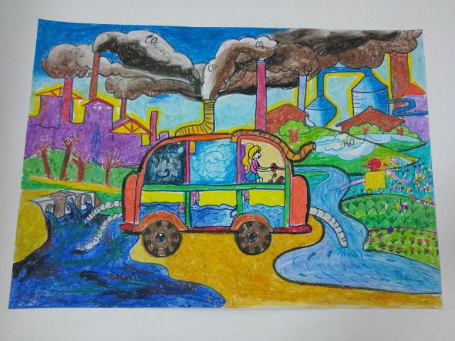 Tranh ve Chiec o to mo uoc 34